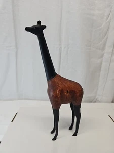 Charles Marcak geschnitzte Holz & Metall Giraffe Skulptur Figur 10 1/4" - Bild 1 von 10