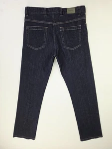 Ermenegildo Zegna Size 32X30 Mens Straight Blue Denim Logo Tag 5 Pocket Jeans - Picture 1 of 12