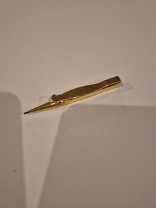 Swank Vintage kleiner 3" goldfarbener Druckbleistift mit Taschenclip/Krawattenschließe - Bild 1 von 7