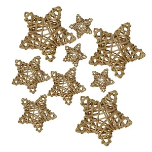 9Pcs Assorted Sizes Natural Rattan Balls - Decorative Orbs - Picture 1 of 1