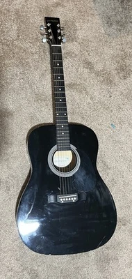 Guitarra acústica negra - Galveston - 6 cuerdas  Foto 1 de 4