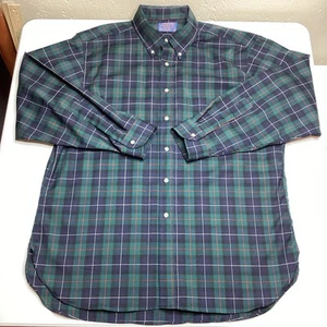 Sir Pendleton Men's Authentic Tartan Plaid 100% Wool Shirt Green Navy Sz XLarge - Picture 1 of 13