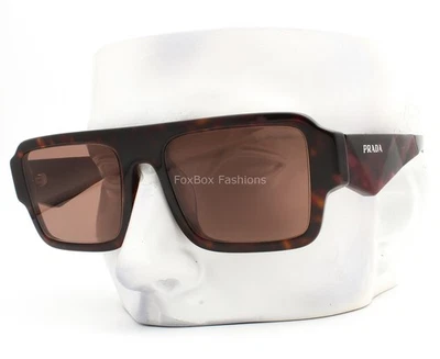 Gafas de sol Prada SPR A05F 17N-90B marrón tortuga rojo tortuga templos con estuche  Foto 1 de 4