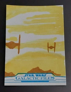 2018 Topps Star Wars Galactic Files Tie Fighters Sketch Art Card By Jaime Lopez - Picture 1 of 2