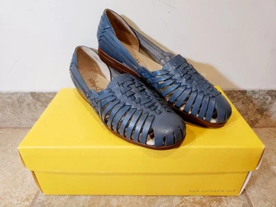 Zapatos planos Softspots | Para mujer 8,5 M Trinidad Denim Azul Tejido Cuero NUEVOS NUEVOS EN CAJA Foto 1 de 4