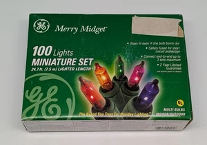 GE 100 Miniatur Lichterkette mehrfarbig Lichtset Innen/Außen Merry Midget - Bild 1 von 9