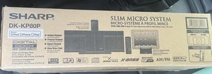 Sharp DK-KP80P SLIM MICRO SYSTEM WITH DOCKING SLOT, Mini Audio System Sealed - Picture 1 of 10