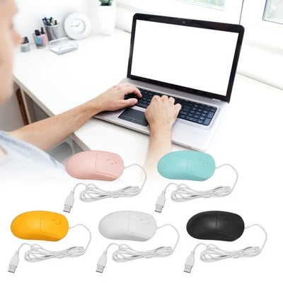 Wired Mouse Optical 1200DPI USB Port Ergonomic Design Plug And Play Computer - Image 1 of 4