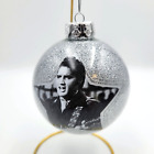 Boule d'ornement de Noël Elvis Presley Kurt S. Adler décoration paillettes argent