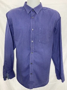 Banana Republic Button Shirt Men’s XL Blue Long Sleeve Polka Dot Soft Wash - Picture 1 of 5
