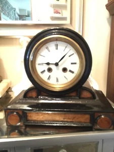 french balloon type clock converted to quartz non chime movement ,REDUCED - Picture 1 of 5