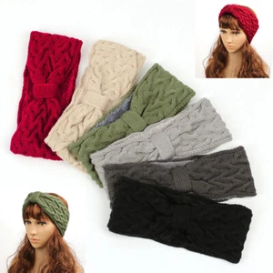 Knitted Winter Headband Wrap Ear Hair Band Turban Women Ladies Warm Knot Sports⇘ - Picture 1 of 24