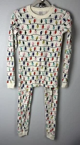 Hanna Andersson Organic Cotton Christmas Sting Lights Pajama Set Size 160 US 14 - Picture 1 of 6