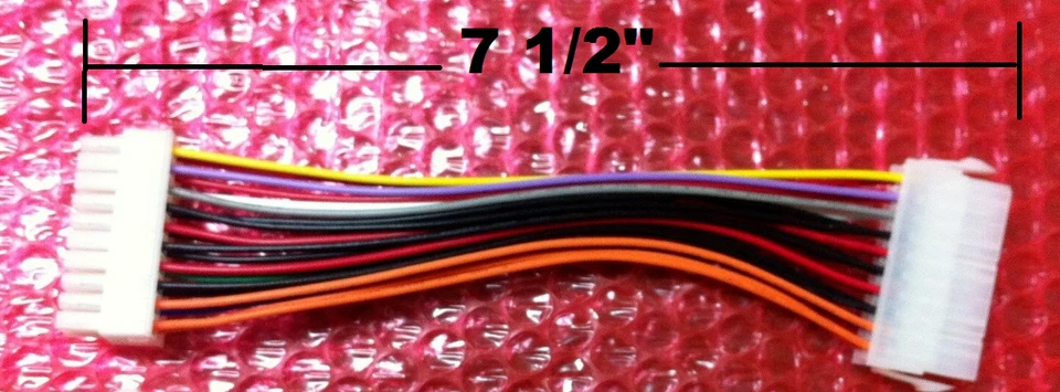 ATX 20-Pin Male to 20-Pin Female Adapter Power Supply Cable Connector 7 1/2" - Image 1 of 1