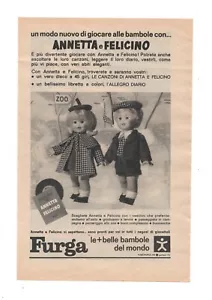 PUBBLICITÀ ADVERTISING WERBUNG ITALIAN CLIPPING 1964 FURGA ANNETTA E FELICINO - Foto 1 di 1