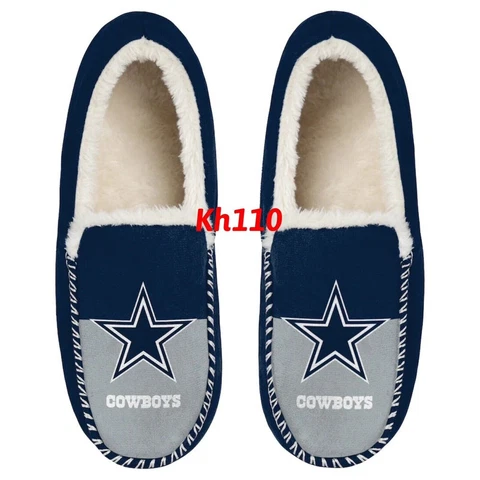 Dallas Cowboys NFL Men's Colorblock  Moccasin Slippers -Size S (7-8) Cover