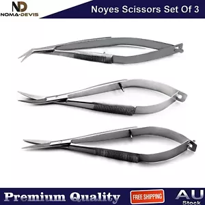 Surgical Noyes Tissue Cutting Suture Scissors Ophthalmic Microsurgery Scissors - Picture 1 of 5