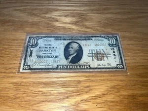 10 dollar bill 1929 lucky 🍀 number 7 ultra low serial number - Picture 1 of 6