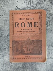 C. Maggio Self-Guide to See Rome in Three Days 1924 Vintage Book Maps & Views