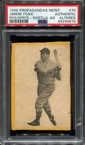 PSA GRADED PROPAGANDAS MONTIEL REYES DEPORTE Jimmie Foxx CUBAN Sortija Back