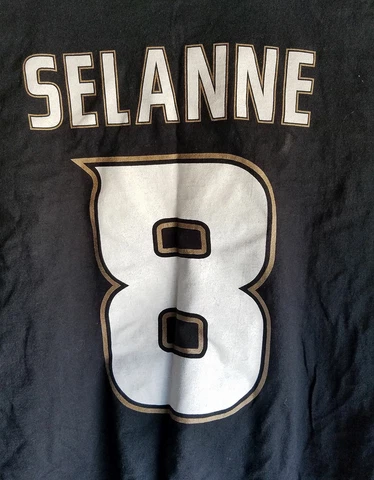 Anaheim Mighty Ducks # 8 Teemu Selanne Black Shirt Top Adult Large Used Cover