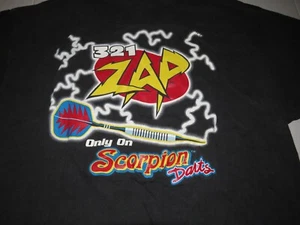 Vintage 321 Zap Only On Scorpion Darts Hanes Beefy T Shirt Size XL - Picture 1 of 5