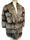Real silver fox fur lady's luxurious Coat size 10 12 small 14 