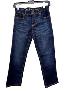 The Children S Place Kids Youth blue Jeans Size 8 Logo Classic Stretch Straight - Picture 1 of 11