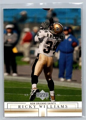 2001 UPPER DECK CARD # 99 Ricky Williams - New Orleans Saints - Image 1 of 2