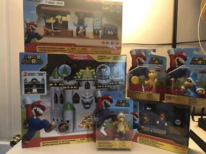 Super Mario Deluxe Bowser's Castle Playset. Dungeon, Switchback Hill, 3 Figures. - Picture 1 of 14