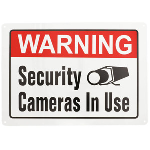 Warning Security Cameras In Use Home Video Surveillance Plastic Sign 10" x 14"