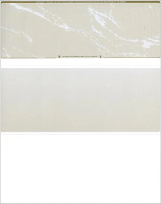 COMPUCHECKS 25 Blank Check Stock Paper - QuickBooks Checks - Check on Top - Gold Marble