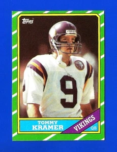 1986 Topps Football #293 Tommy Kramer NRMINT + MINNESOTA VIKINGS (SB1) - Bild 1 von 1
