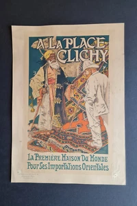 Antique 1895 print - Les Maitres l'Affiche pl 18 - Place Clichy - Eugene Grasset - Picture 1 of 8