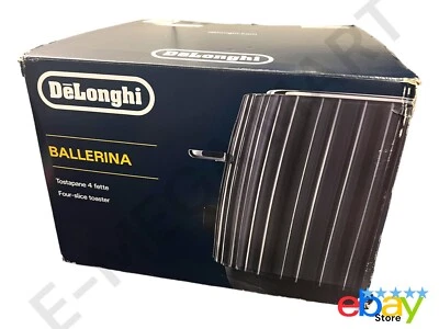 De'Longhi Ballerina 4 Slice Toaster in Black CTD4003.BK - - Image 1 of 4