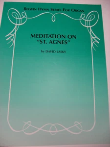 David Lasky Meditación en St. Agnes Organ Sheet Music Belwin Hymn Series - Imagen 1 de 3