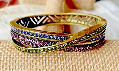 NWOT Green, Purple & Blue Crystal Heidi Daus Bracelet - Image 1 of 4