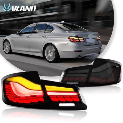 Luces traseras LED ahumadas VLAND con animación de arranque para BMW F10 F18 M5 2011-2016 par Foto 1 de 4