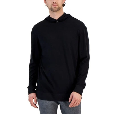 Sudadera con capucha Alfani para hombre refinada negra profunda-grande Foto 1 de 4