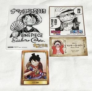 Tarjeta ilustración autografiada de una pieza Luffy Eiichiro Oda anime natsucomi - Imagen 1 de 1