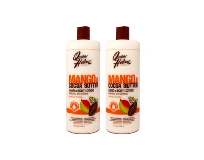 Queen Helene Mango Cacao Manteca Mano Cuerpo Loción 32 OZ Paquete de 2 Foto 1 de 4