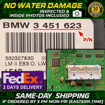 ✅ Módulo LCM 2009-10 BMW X3 E83 Unidad de control de luz LM II LWR verificación de faros OEM Foto 1 de 4