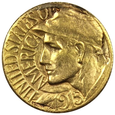 1915-S Gold Panama Pacific Commemorative Gold Dollar Ex Jewelry A2680 - Image 1 of 2