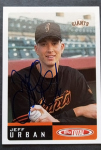 2002 Topps (Total) SIGNED: Jeff Urban, GIANTS # 656