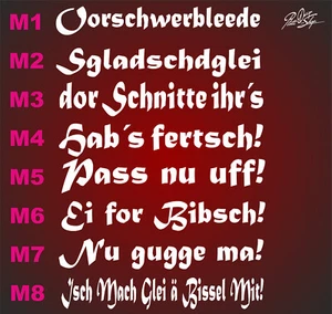Sgladschdglei Ooschwerbleede Aufkleber Sachsen Spruch Autoaufkleber Ossi Sticker - Bild 1 von 2