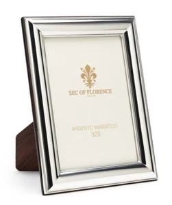 6”x8”in Hallmarked Solid 925 Sterling Silver Photo Frame 7306/15x20 wood back UK - Picture 1 of 9