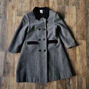 Vintage Y2K O2' Gymboree Wool Coat Gray Size 5 Girl's - Picture 1 of 8