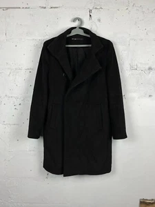 allsaints wool coat black mans size m - Picture 1 of 12