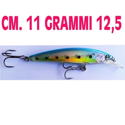 Artificiale Pesca Mare Spinning Traina Esca Spigola Serra Alletterato Minnow - Immagine 1 di 4