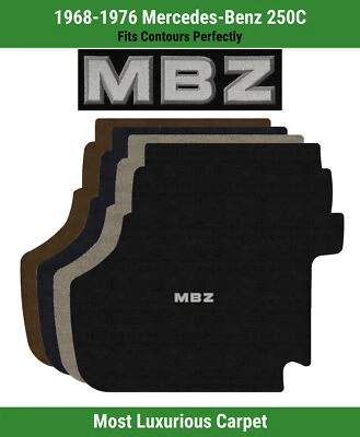 Alfombra de maletero Lloyd Luxe para Mercedes-Benz 250C 1968-1976 con logotipo de apliques MBZ Foto 1 de 4
